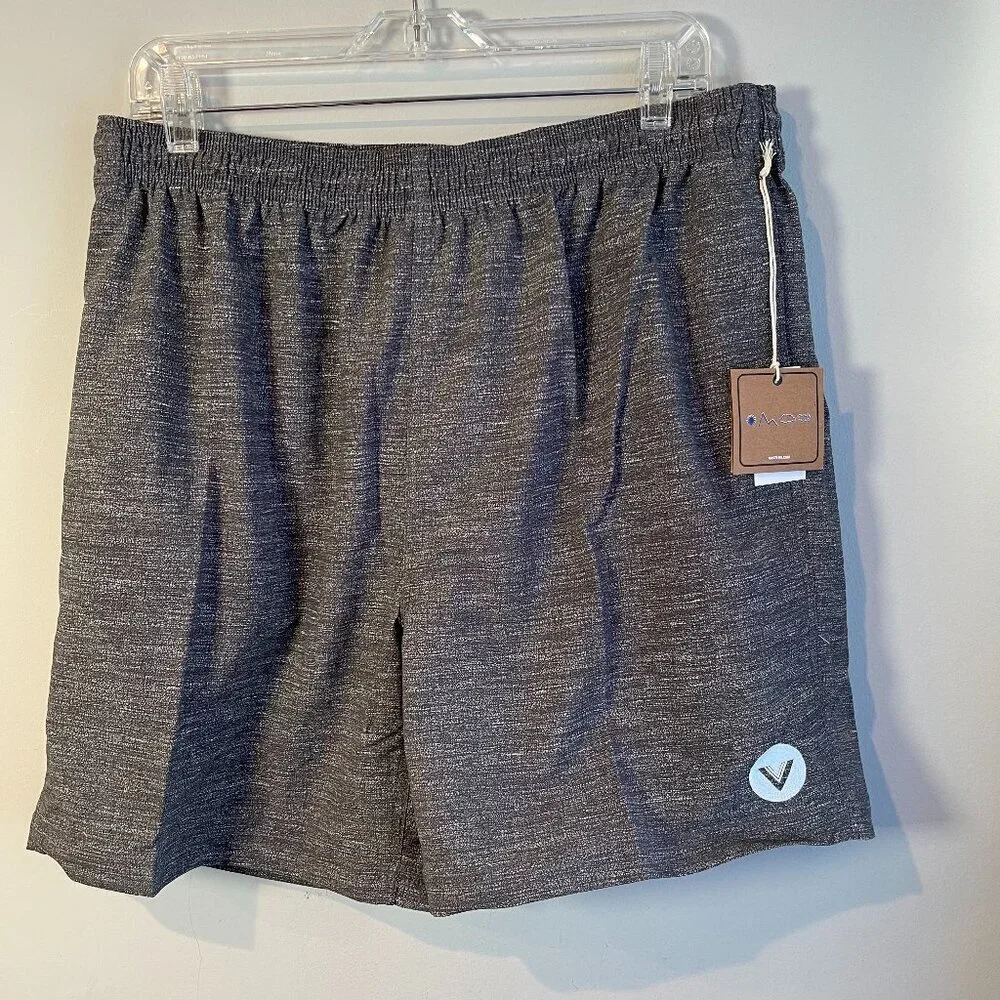 Vast Life Mens Athletic Volley Short, Heather Grey, Medium or XL - NWT
